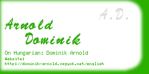 arnold dominik business card